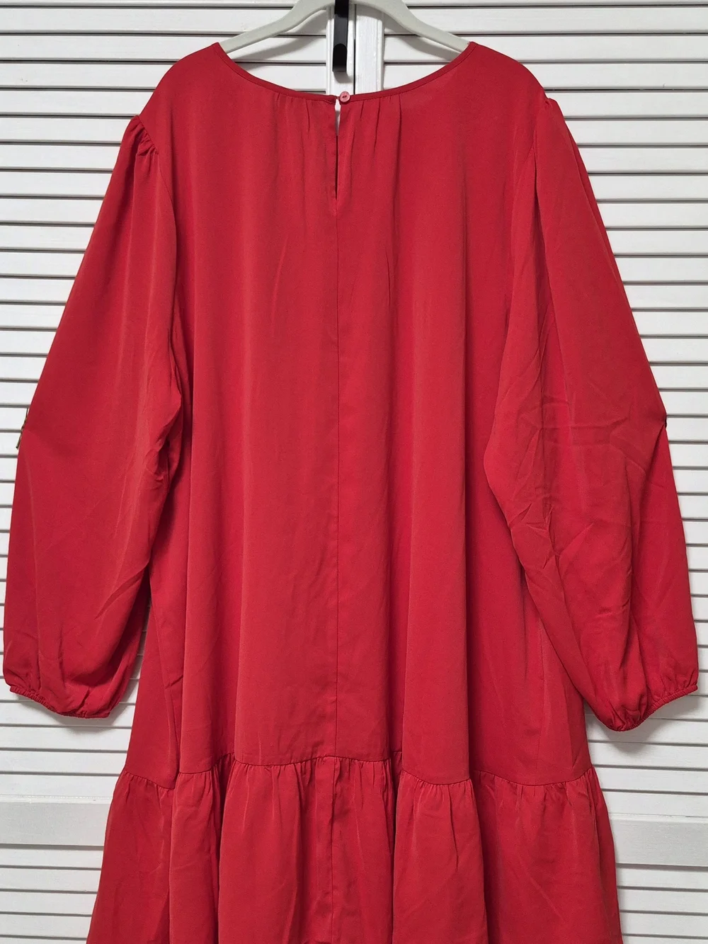 Ava & Viv Vibrant Red Ruffle-Neck Blouse - Picture 4 of 9